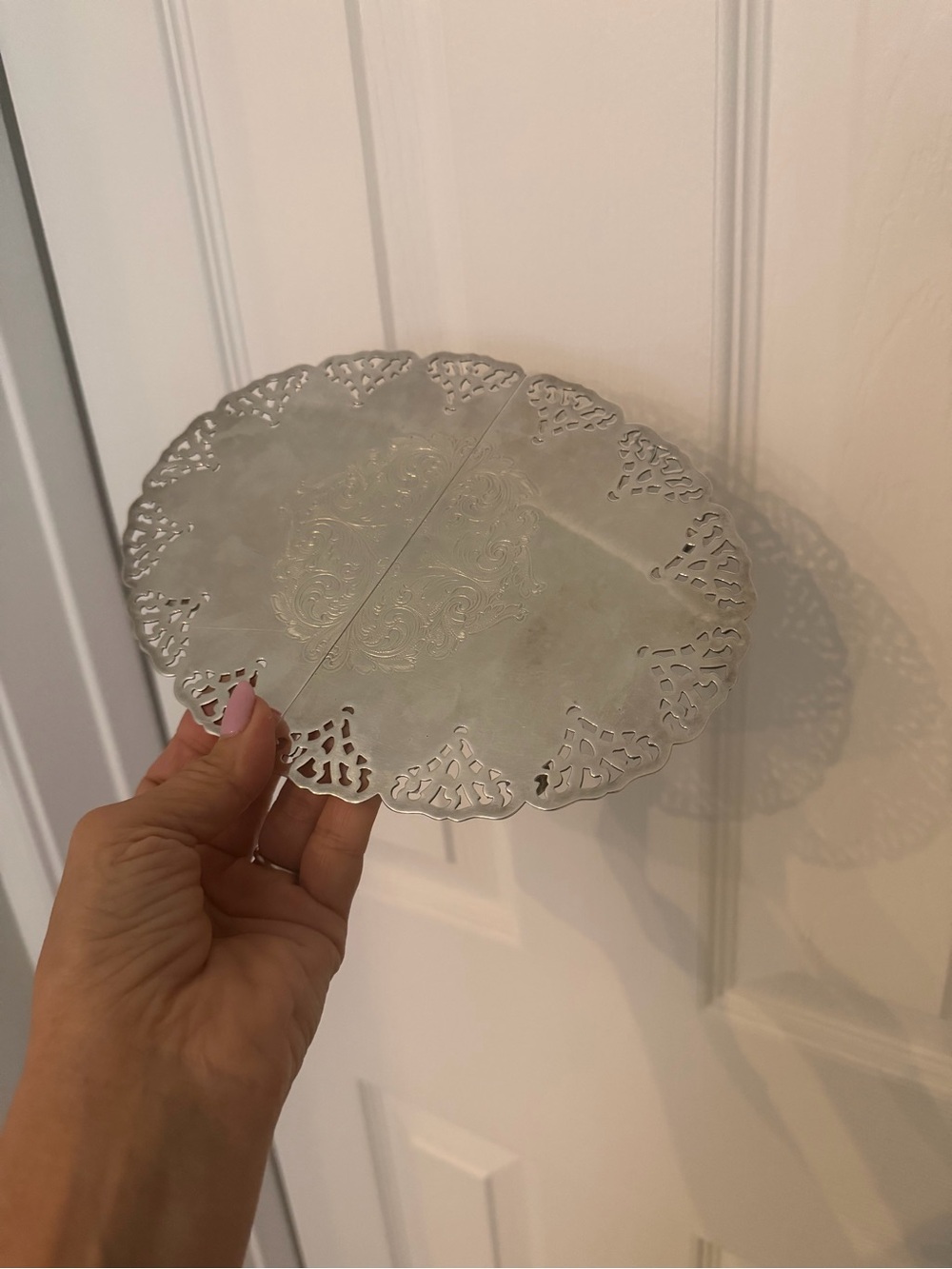 Vintage Oval Silver Plated Expandable Trivet